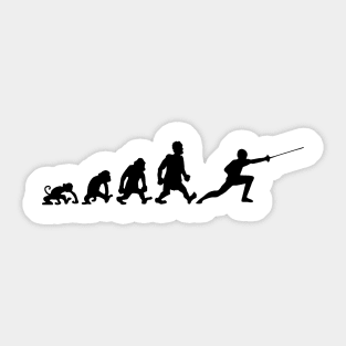 fencing evolution Sticker